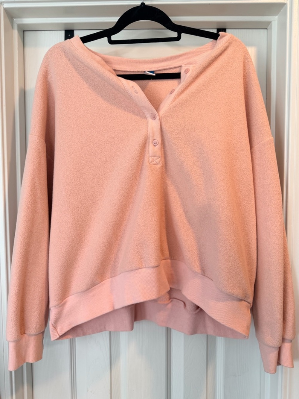Old Navy Peach Pink Henley Pullover